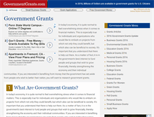 Tablet Screenshot of governmentgrants.com